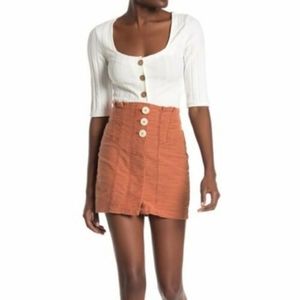Free People Button Skirt